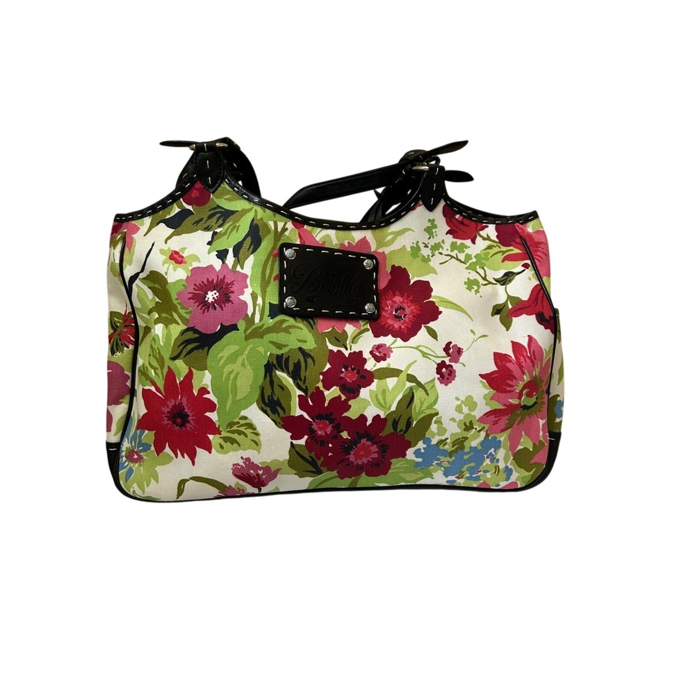 NWT Brighton Skylar Canvas Floral Handbag Shoulder Bag Multicolor MSRP $220